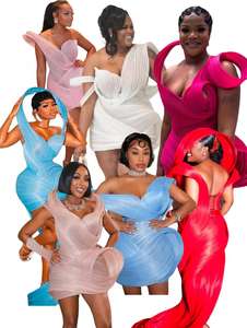 <span class=keywords><strong>Robe</strong></span> de réception de mariage Aso Ebi <span class=keywords><strong>bleu</strong></span> ciel, mini-<span class=keywords><strong>robe</strong></span> d'anniversaire avec drapage et fronces, <span class=keywords><strong>robe</strong></span> de soirée d'été, <span class=keywords><strong>robe</strong></span> de bal de promo - Product Image 4