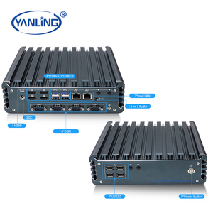 Iris Xe grafis Fanless Linux Mini PC 4K HD, komputer industri 4K layar ganda <span class=keywords><strong>WiFi</strong></span> Dual NIC tertanam X86 - Product Image 3