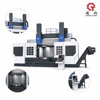 Torno CNC Vertical de Alta Precisión para Trabajos Pesados con Sistema de Transporte de Virutas y Refrigeración, Mesa Rotatoria