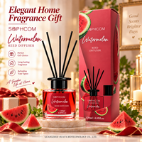 Diffuseur de parfum d'ambiance en verre avec bâtonnets en fibre, décoration aromatique pour la maison, vente en gros, fabricant, emballage personnalisé avec logo