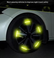 Oferta: Juego de 20 Cintas Reflectantes para Llantas de Coche, Vinilo PVC de Alta Visibilidad, Adhesivo Reflectante para Ruedas