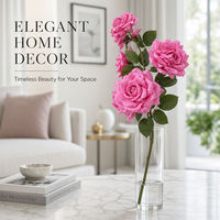 Bouquet de roses artificielles faites à la main, tiges de fleurs en latex au toucher réel, haute simulation, respectueux de l'environnement, décoration de mariage et de la maison