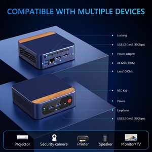 Mini PC con <span class=keywords><strong>Intel</strong></span> N100 <span class=keywords><strong>CPU</strong></span> 16GB RAM Capacidad NVMe 2TB SSD Dual Video WiFi BT para cargas de trabajo de oficina eficientes - Product Image 2