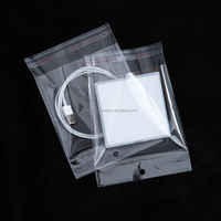 Sac en plastique transparent en cellophane adhésif OPP LDPE pour extensions de cheveux avec logo