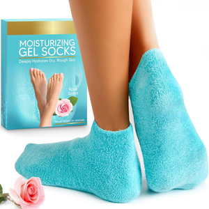 Chaussettes hydratantes pour chevilles (taille 9-11) - Chaussettes <span class=keywords><strong>de</strong></span> récupération écologiques pour femmes en polyester, cadeau <span class=keywords><strong>de</strong></span> spa et <span class=keywords><strong>de</strong></span> bien-être personnel - Product Image 1