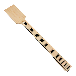 Hot sale Unfinished <b>Guitar</b> Neck Replacement Black Block Canada Maple 24 Fret <b>Guitar</b> Neck with DIY Paddle Head - Product Image 2
