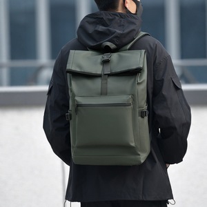 Sac à dos décontracté à rabat grande capacité pour hommes, design sportif tendance et élégant pour le collège, les voyages d'affaires et les activités sportives - Product Image 1