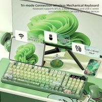 Clavier mécanique sans fil OEM ODM L98 Frog avec écran TFT, bouton rotatif, 98 touches, clavier de jeu personnalisé mignon avec pavé numérique, 8000m