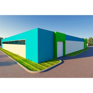 Magazzino Prefabbricato in Acciaio Leggero a Prezzo Conveniente per Uffici e Sale Espositive, con Servizi di Saldatura, Taglio e Piegatura - Product Image 1