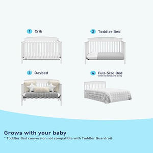 Cuna Convertible Ecológica Personalizada, Cuna de Madera Multifuncional para Bebé Recién Nacido, Cuna de Madera con Protector - Product Image 5