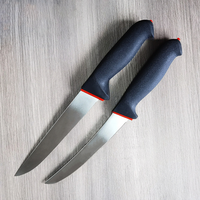 Manche en plastique bicolore 6 "en acier inoxydable écologique Ambidextre moderne multi-usage Couteau de cuisine pour steak et viande maison