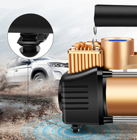 Compresseur d'air pour voiture 12V à double cylindre, pompe à pneus avec lumière LED, gonfleur automatique pour camion ou moto
