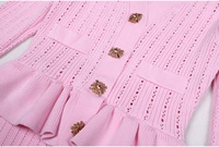 AIMEISI Hotselling Boutique Vêtements Patchwork Tricot à Manches Longues Moulante Femmes Robes Longues Élégante Robe Dames