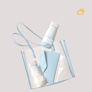 Custom Five With Logo Wholesale Sun Hand Fold Uv Resistant <b>Mini</b> Capsule Umbrella - Product Image 5