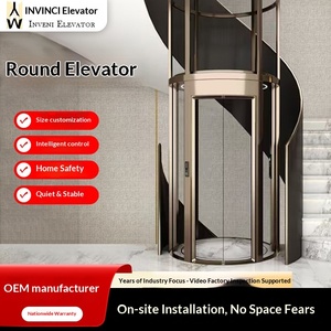 Ascensor Residencial Personalizado de Alta Gama, de Dos, Tres, Cuatro, Cinco y Seis Pisos, Interior y Exterior, Hidráulico, de Tracción, para Viviendas Unifamiliares - Product Image 1