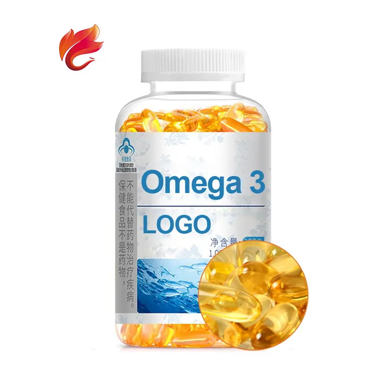 GMP Certified Fish Oil Pendant Softgel Capsules Omega 3 Fish Oil for Improve memory Immune & Anti-fatigue 1000mg