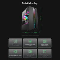 Boîtier d'ordinateur compact Mini ATX, support GPU 290 mm, 7 emplacements PCI, châssis de bureau