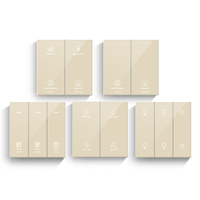 Interruptor de Pared Inteligente Tuya Zigbee con Cristal AG de Seguridad Dorado 2026, Compatible con Alexa y Control por Voz de Google, para Reino Unido