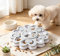 Jouet distributeur de friandises interactif pour chien, labyrinthe anti-étouffement, anti-ennui, en plastique durable et écologique, design moderne