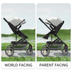 Cochecito de Bebé Multifuncional 3 en 1 con Asiento para Automóvil, Cochecito Ligero para Niños, Plegable con una Mano, de Aluminio, para Niños de 0 a 3 Años - Product Image 3