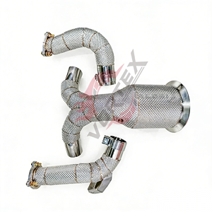 Tubo de Escape Recto de Alto Rendimiento, Aislado, de Acero Inoxidable 304, Pulido a Espejo, Soldado con TIG, para Audi A6 A6 Avant - Product Image 4