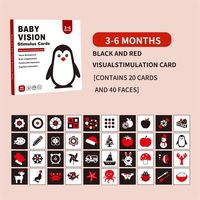 Cartes Cognitives Noires et Blanches Personnalisables en Gros pour l'Éveil Précoce, Stimulation Visuelle Haute Contraste pour Nouveau-nés, Vision Bébé 14x14cm