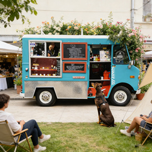 Remorque de restauration entièrement équipée, chariot alimentaire mobile pour foire, carnaval, marché de rue - Product Image 1