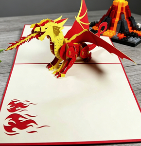 <span class=keywords><strong>Carte</strong></span> pop-up 3D <span class=keywords><strong>Dragon</strong></span> cracheur <span class=keywords><strong>de</strong></span> feu, dinosaure en papier rouge créatif, <span class=keywords><strong>carte</strong></span> d'anniversaire et <span class=keywords><strong>de</strong></span> Noël faite à la main pour garçons, thème aventure - Product Image 5