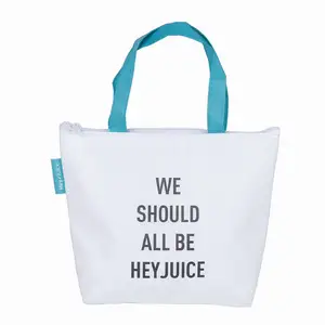 2024 customized crown logo 2 pages white silk printing company promotional fabric blue nonwoven tote bag