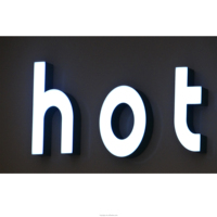 Lettres led en résine époxy en acier inoxydable de haute qualité, panneau d'affichage led à l'avant, panneau lumineux