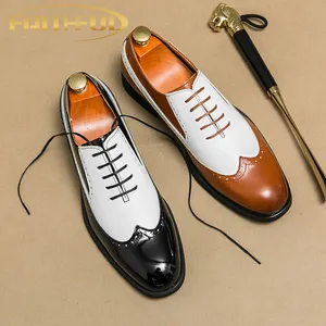 Oxford Leather Shoes Male Business Office Wedding Classic Flats Shoes for Mans Casual Formal Walking Style Loafers Dress Shoe