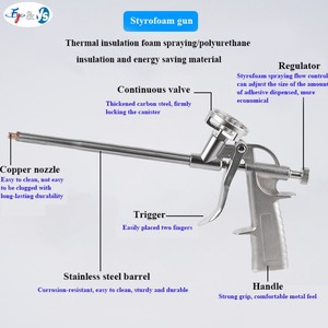 <span class=keywords><strong>Pistola</strong></span> de Espuma de Poliuretano de Alta Eficiencia Energética, Rociador Manual Portátil - Product Image 5