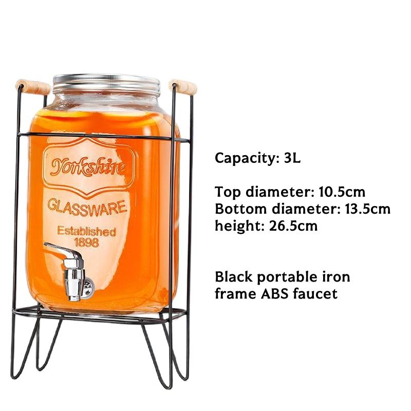 Robinet ABS transparent 3L + support métallique