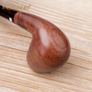 Muxiang Wooden Tobacco Pipe Bent Shape Acrylic Mouthpiece Handmade Smoking Pipe - Product Image 4