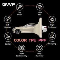 Film de protection de véhicule GWF PPF couleur métallique argent magique violet TPU PPF auto-réparateur anti-rayures