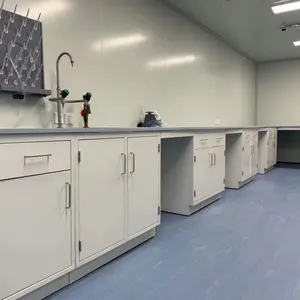 Bancos de laboratorio modernos SEFA, mesa Auxiliar de Laboratorio de acero de alta calidad, muebles resistentes a productos químicos para laboratorios escolares y empresariales