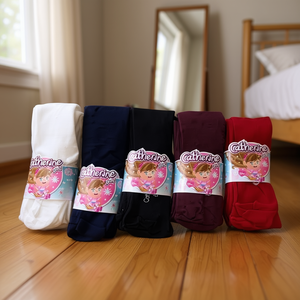 Set di 3 collant Catherine Girl, taglie da 6-8 a 9-12, lunghezza intera, in nylon trasparente ed elastan, per ragazze, adatti per l'estate e l'inverno. - Product Image 2