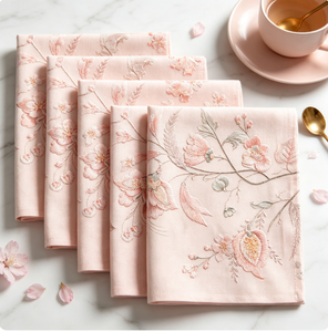 Maison d'Hermine – Lot de 4 serviettes carrées en coton 100 %, lavables en machine, pour dîners, restaurants, fête des Mères - Product Image 3