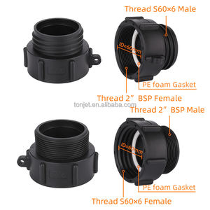 Promotion : Raccord rapide en polypropylène DN50 2" (60mm) pour réservoir IBC, avec filetage mâle grossier BSP et tête femelle S60X6 - Product Image 2