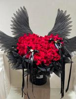 Ailes d'ange d'Halloween modernes en plastique, décorations pour fêtes, fournitures pour bouquets, arrangements floraux de mariage, ailes mobiles, vente directe d'usine