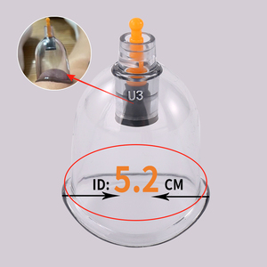 BY Haute Qualité B01 Ventouses de Massage Transparentes à Aspiration Sous Vide de 6,8 cm pour le Corps, pour Hijama et Médecine Chinoise, Vente en Gros - Product Image 3