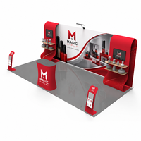Kit de stand d'exposition rapide à monter, portable, avec toile tendue et structure en aluminium pour événements