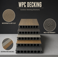 Planche de terrasse en WPC pour extérieur, composite bois-plastique co-extrudé, antidérapant, imperméable, pour terrasse de villa