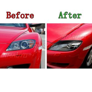 1 คู่คาร์บอนไฟเบอร์ไฟหน้ารถคิ้วเปลือกตาสำหรับมาสด้า RX8 2004 2005 2006 2007 2008 - Product Image 4