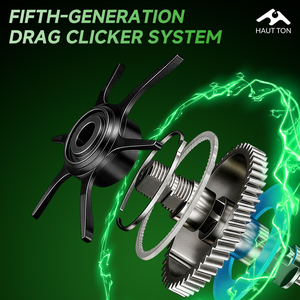 Carrete de Pesca HAUT TON con Sistema de Frenado Electrónico de Control Digital, Carrete de Baitcasting con Línea Antiexplosión, Izquierda/Derecha - Product Image 6