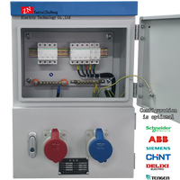 Boîtier de jonction électrique, boîte de distribution de prises triphasées, pour l'alimentation de plusieurs prises industrielles