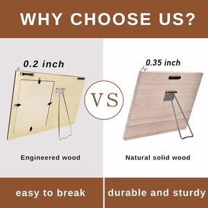 กรอบรูปสัตว์เลี้ยงไม้แบบหนีบตั้งโต๊ะ พร้อมขาตั้งไม้เนื้อแข็ง สำหรับตกแต่งห้องนั่งเล่น ห้องนอน ห้องทำงาน - Product Image 3