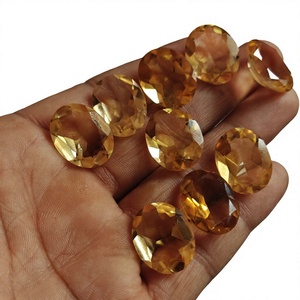 พลอยสีเหลืองทองทรงวงรีสีเหลืองซิทรีธรรมชาติสำหรับทำเครื่องประดับขายส่ง - Product Image 1