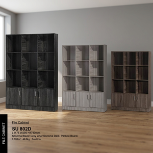 Modern Durable Solid File Cabinet SU 802D Modular Rack Shelves <b>Bookcase</b> Particle Board Living Room Furniture LIVING SERIES - Product Image 2