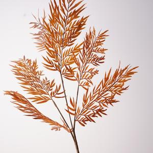 S311人工植物オレンジプラスチック製シダブッシュ秋の色人工赤いシダ葉人工植物 - Product Image 6